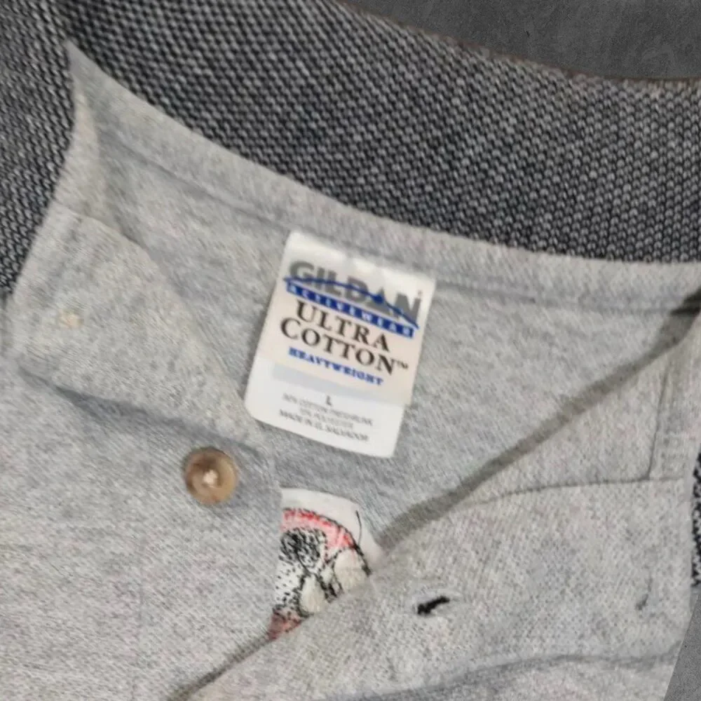 Vintage Parrot Head Of Colorado Embroidered Polo Shirt Large Grey